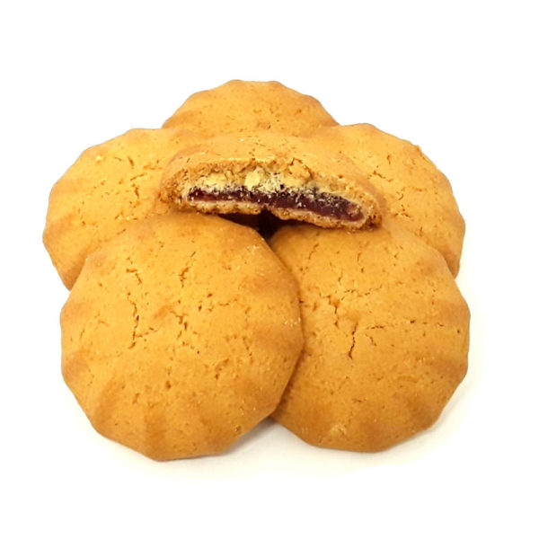 Biscuits fourrés à la crème de myrtille