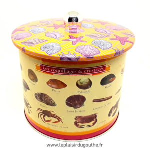 Boite de conservation pour biscuits "Coquillages"