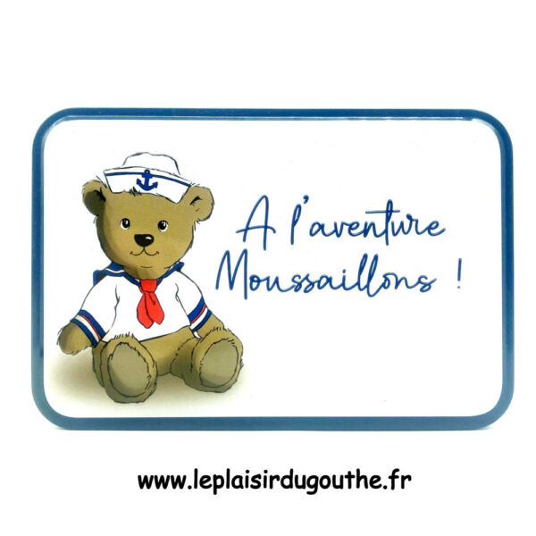 Boite "A l'aventure Moussaillons" + biscuits